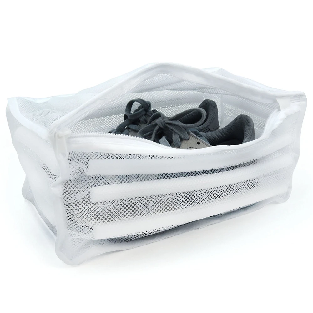 Borsa da bucato imbottita in rete, protezione per scarpe da ginnastica, adatta alla lavatrice, borsa per l'asciugatura, organizer per la biancheria nell'armadio_voghion.com