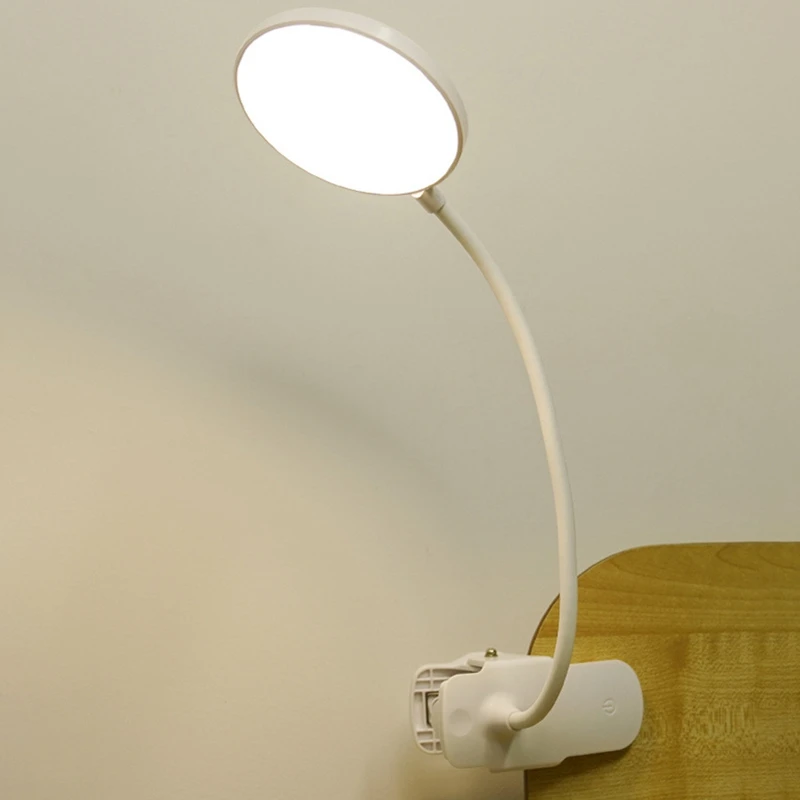  18 LEDs Dimmable Flexible Study Clamp Desk Lamp Eye-Care Press Sensitive 5W Light Memory Function U