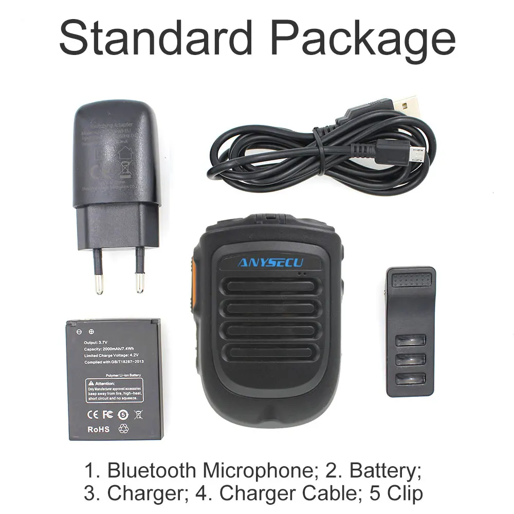New Wireless Microphone B01-IOS for Ios System Moblie Phone Network Radio Work With REALPTT ZELLO app ANYSECU B02