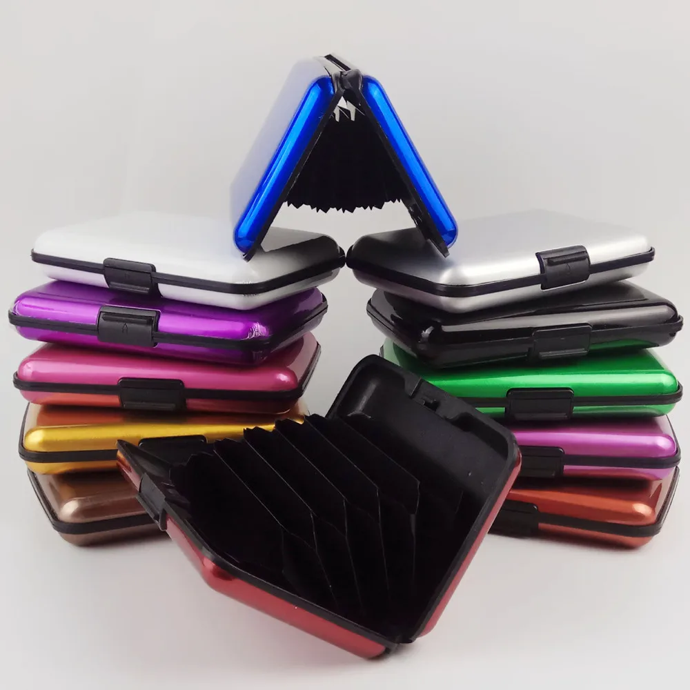 

2019 New Metal Business Credit Card Name ID Card Holder Case Wallet Box Mini Antimagnetic Waterproof Aluminum Cards Holder#D