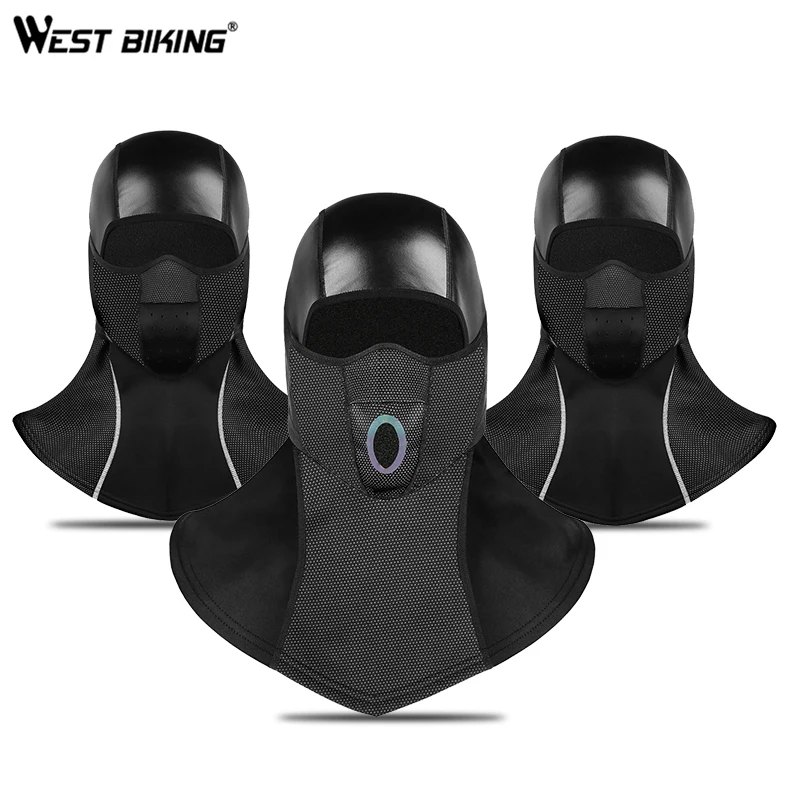 Зимняя велосипедная маска для лица WEST BIKING флисовая на все лицо головной убор