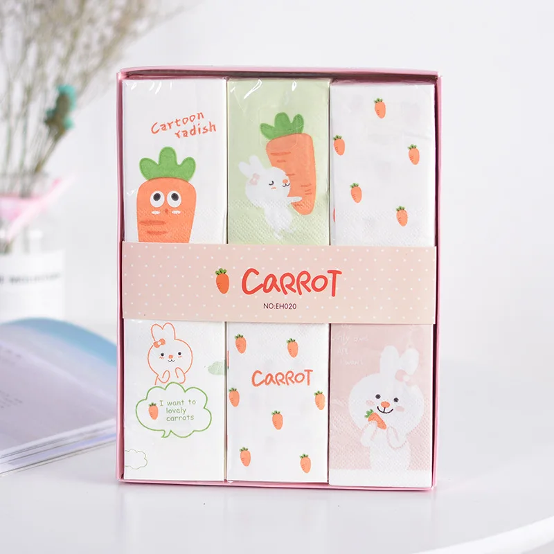  SHKP Printed Handkerchief Paper Bag Paper Towel Napkin Paper Extraction Facial Tissue Crude Pulp Th