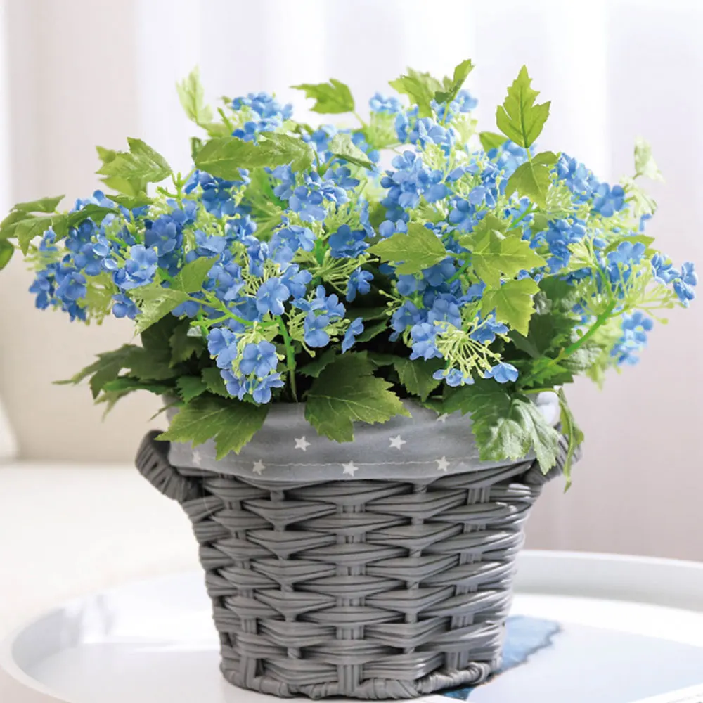 

Artificial Flowers 4 Heads Imitation Hydrangea Fake Flowers DIY Wedding Decoration Home Bouquet Faux Flowers Branch