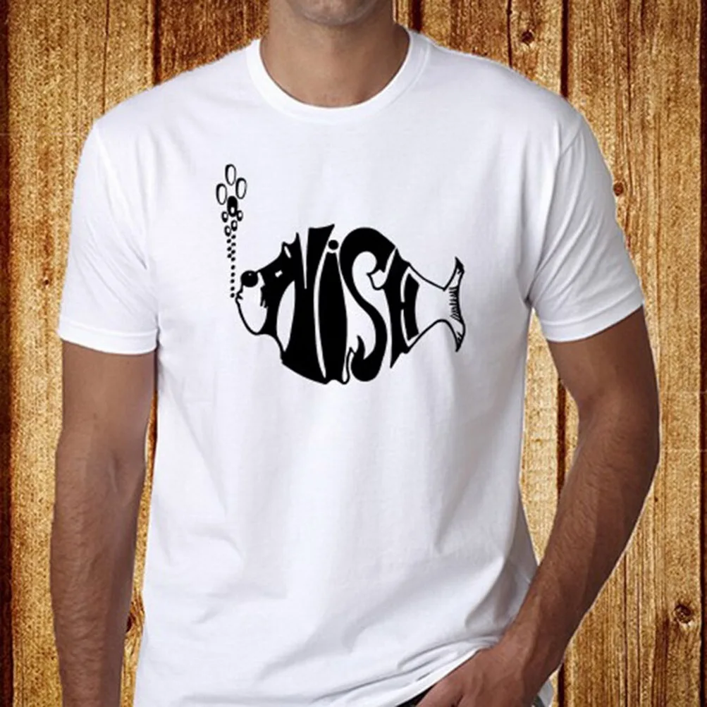 New PHISH Fish Logo Rock Band Men's White T-Shirt Size S-3XL Free Shipping Top Christmas Gifts TEE Shirt | Мужская одежда