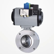 Высоковакуумный пневматический клапан бабочка GIQ-150 из углеродистой стали