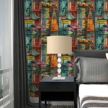 Статуя индустриальные Liberty обои для стен винтажный флаг автомобиль стены рулон бумаги для задний план стены комнаты Vinilo сравнению