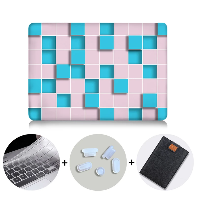 MTT 3D чехол с геометрическим рисунком для Macbook Pro retina 13 15 с сенсорной панелью для ноутбука для Mac book 12 дюймов Air 11 13 дюймов Чехол - Цвет: MB09