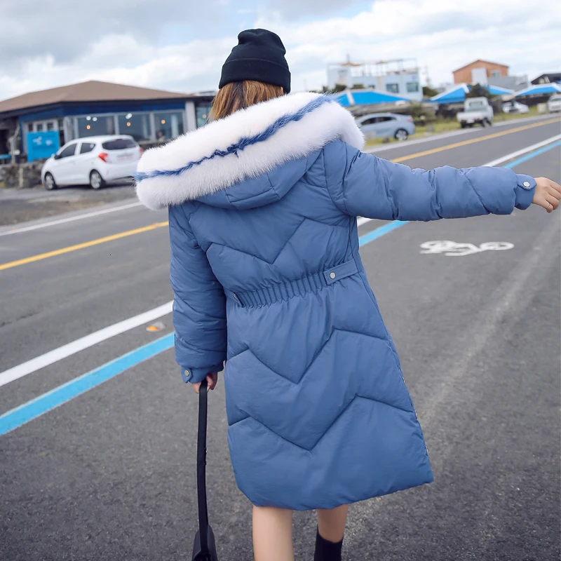 Coat Ladies Hooded Long Coats Parka oversize Colour jacket mid-long women winter thick jacket down jacket women winter