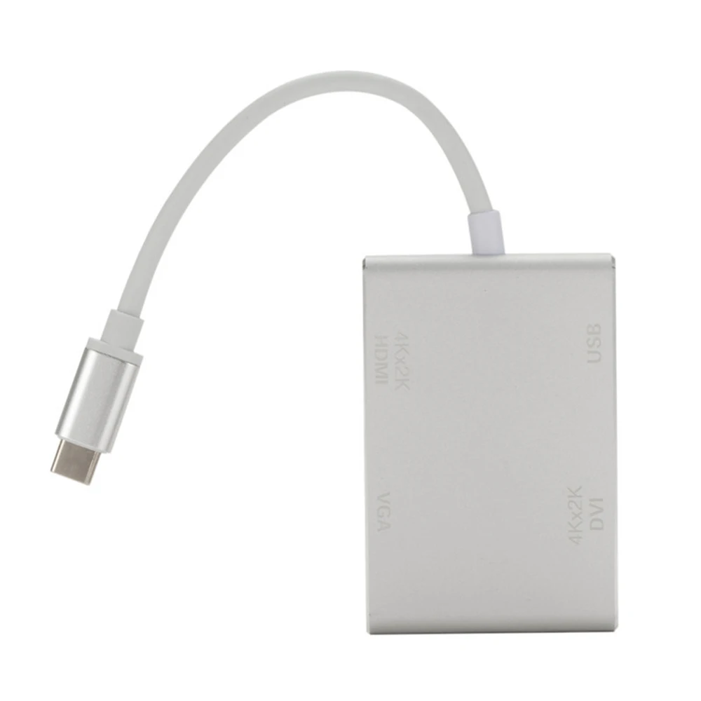 Новейший 4 в 1 USB 3,1 type-C USB-C HDMI VGA DVI USB 3,0 кабель-адаптер для Macbook
