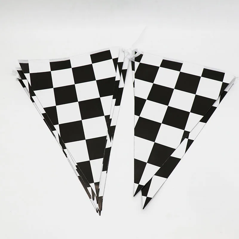 10pcs banners Гоночные автомобильные темы одноразовая посуда для праздника гоночный автомобиль флаг тематическая вечеринка на день рождения украшения Гоночный флаг тематические тарелки чашки - Цвет: 10pcs banners
