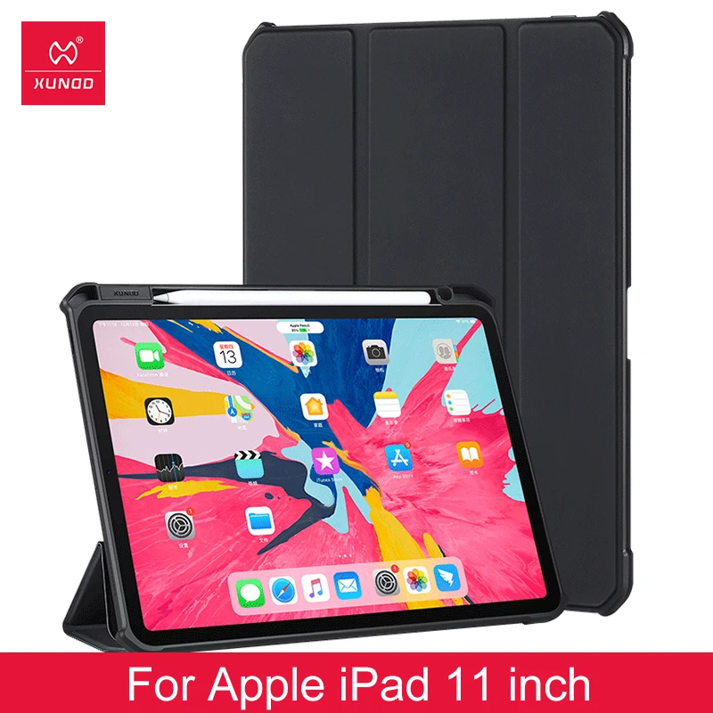Чехол для Ipad Pro 11 2018 дюймов кожаный чехол Защитный Тонкий Магнитный планшета с