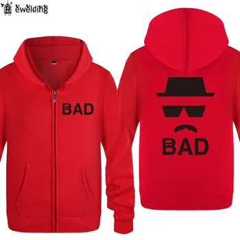 

Zipper Hoodies Men Breaking Bad Bad Guy Printed Mens Hoodie Fleece Long Sleeve Man's Jacket Coat Sweatshirt Skate Tracksuit New