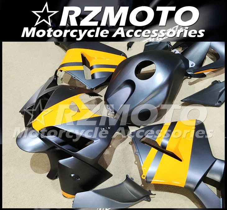 4 подарки ABS мотоцикл полный обтекатель комплект подходит для CBR600RR F5 2005 2006 05 06 cbr600 600RR тела набор черный желтый