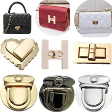 4Sstyles Hardware Bag Lock Catch Handbag Snap Clasps Turn Twist Lock for Shoulder Bag Metal Buckle DIY Closure Locks Accessories