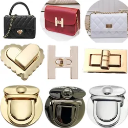 4Sstyles Hardware Bag Lock Catch Handbag Snap Clasps Turn Twist Lock for Shoulder Bag Metal Buckle DIY Closure Locks Accessories