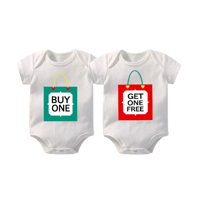Jumeaux Bebe Body Vetements Douche Cadeau Acheter Un Obtenir Un Bebe Gratuit Garcon Fille Vetements Mignon Bebe Jumeaux Correspondant Tenues 0 12m Aliexpress