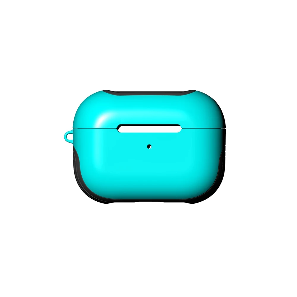 Небесно-голубой Кожаный чехол для наушников для AirPods Pro Чехол TPU PC Защитная кожа для Аксессуары для AirPods Organization Storage - Цвет: Небесно-голубой