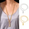Stainless Steel Necklaces For Women And Men Creative Electric Plug Pendant Thick Chain Necklace Neutral Hip Hop Style Necklaces 6