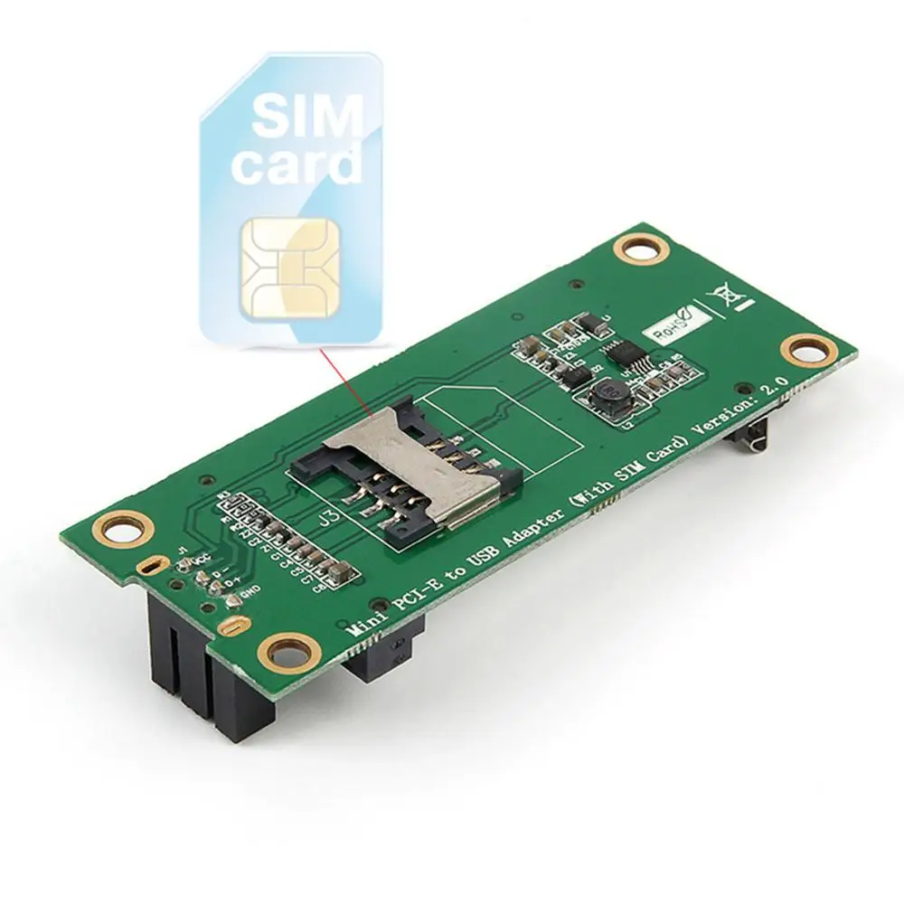 Мини PCI-E Беспроводная WWAN Тестовая карта USB 4Pin MiniPCI Express адаптер с слотом для sim-карты для модуля 3g/4G для HUAWEI SAMSUNG zte - Цвет: Красный