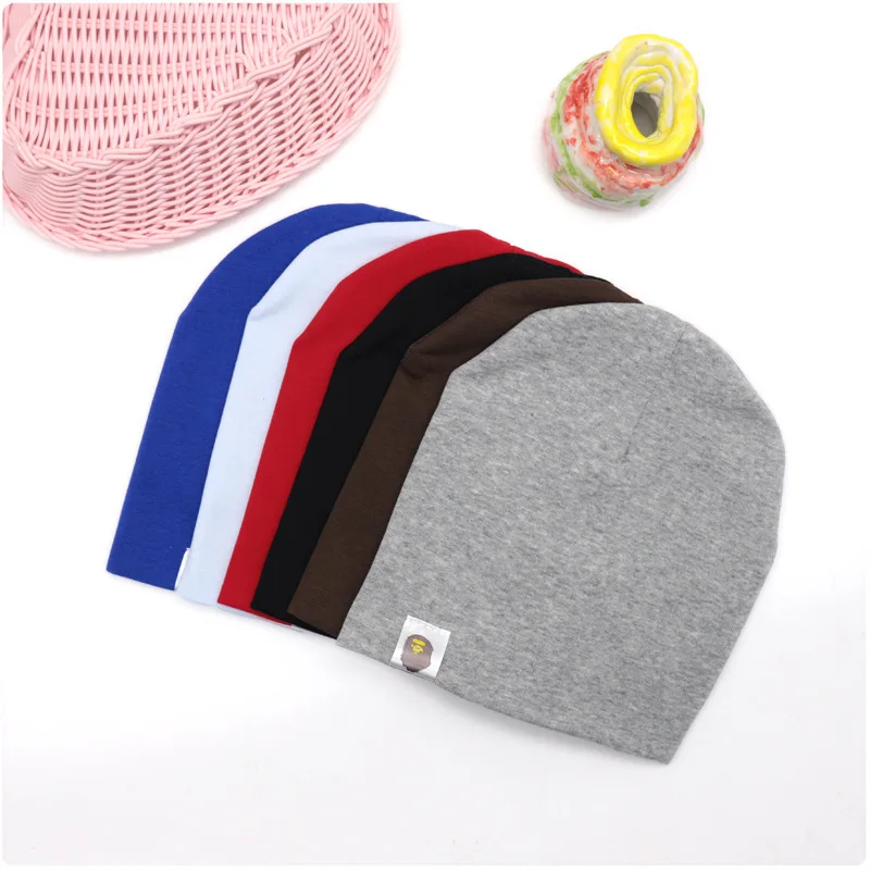Новая детская шапка в стиле хип-хоп для уличных танцев, хлопковая шапка для малышей на весну и осень, шарф для мальчиков и девочек, зимняя теплая одноцветная детская шапка