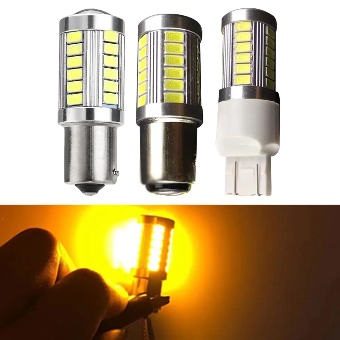 Супер яркий 33 SMD 5630 5730 светодиодный Автомобильные стоп-сигналы противотуманные лампы 21/5w Автомобильные фары дневного света стоп лампы 12V