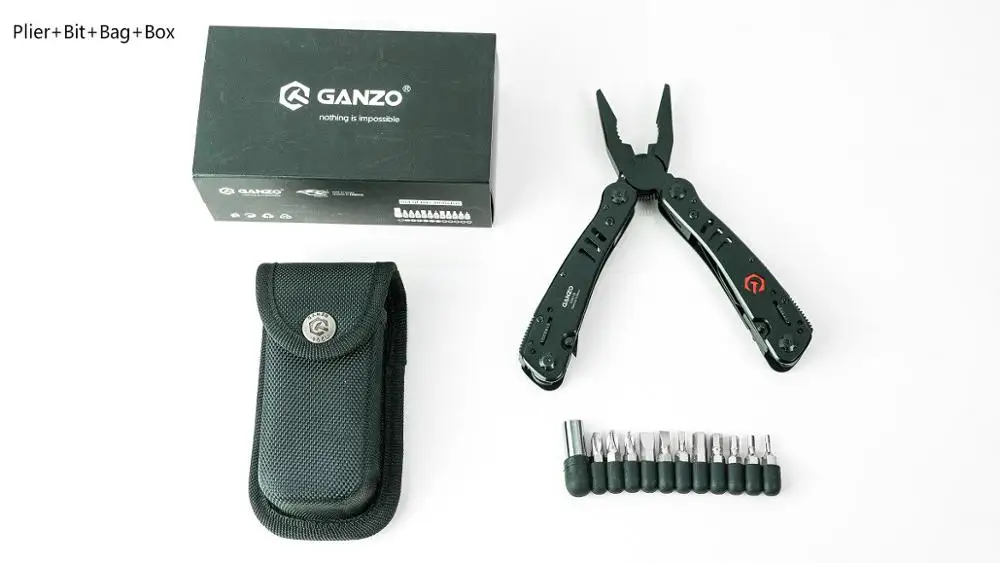 Plier with box Ganzo черный G301 G301B многофункциональные складные плоскогубцы на открытом воздухе портативные походные кусачки для проводов устройство для снятия изоляции с провода наборы ручных инструментов - Цвет: Plier with box