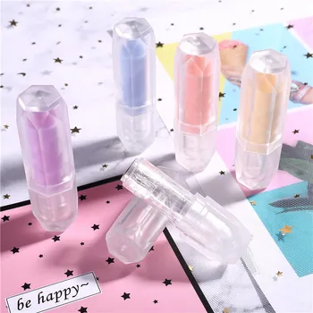 

1pcs 3.5ml Translucent Diamond Lipstick Tube 5 Colors Optional Plastic Frosted Lipstick Container Portable Refillable Bottles