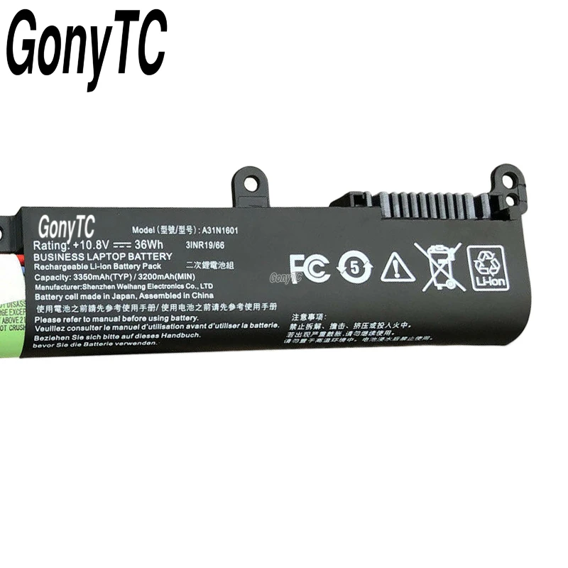 GONYTC A31N1601 0B110 00440100 Аккумулятор для ноутбука ASUS VivoBook Max X541N X541S X541SC X541U