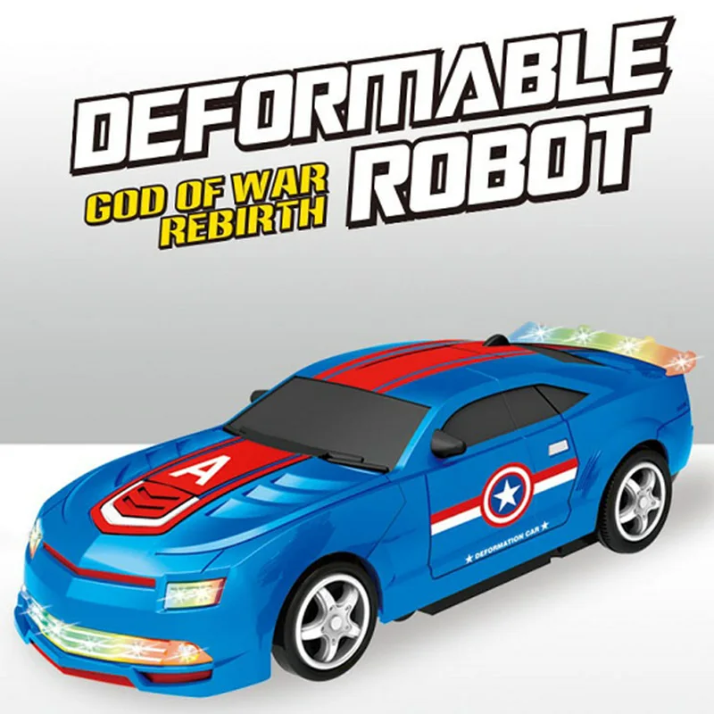 

Children Electric Transformer Light And Sound Universal Deformation Robot Hot Selling Toy Car