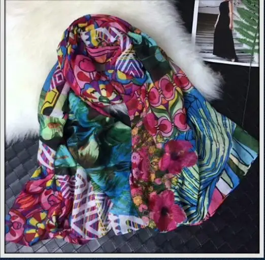Многоцветный испанский DEG шарф шаль пляжное полотенце в подарок(2 - Цвет: 94