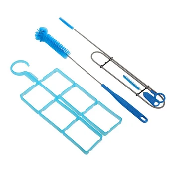 

4pcs Nylon Drying Rack Sucker Pipe Outdoor Brush Water Bag Tools Cleaning Kit Hose Hydration Cleaner Bladder Portable