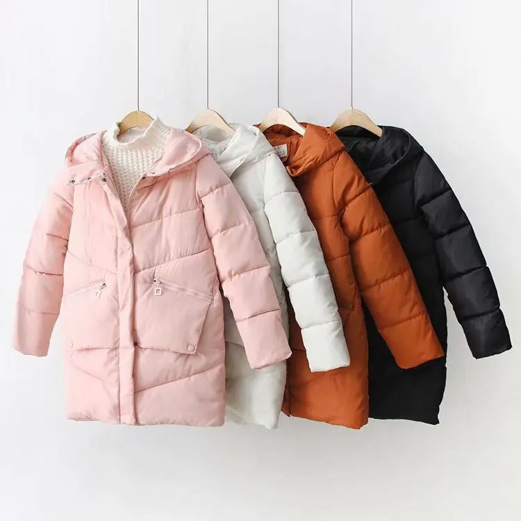 

Teenager New Style Winter GIRL'S Mid-length Cotton Coat Junior High School Students Versatile Warm Cotton-padded Clothes Women's