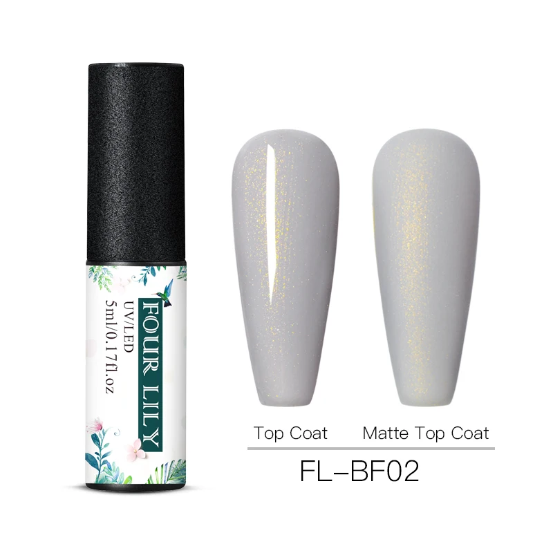 Four Lily Matte Top Coat Color UV Gel Nail Polish Glitter Gel Polish Semi Permanent Soak Off UV Gel Varnish DIY Nail Art Gel - Цвет: S08268