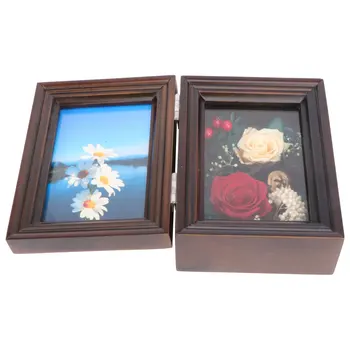 

1pc Photo Decor Photo Frame Dried Flower Wooden Photo Frame Picture Holder for Photo Party Picture