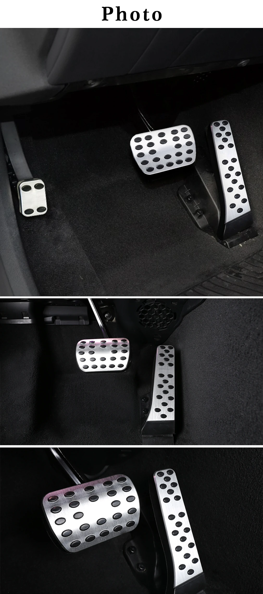 For Benz C CLS E GLK SLK Class(W240 W212 E200) stainless steel pedal cover set car rest modified kit foot rest non slipstyling