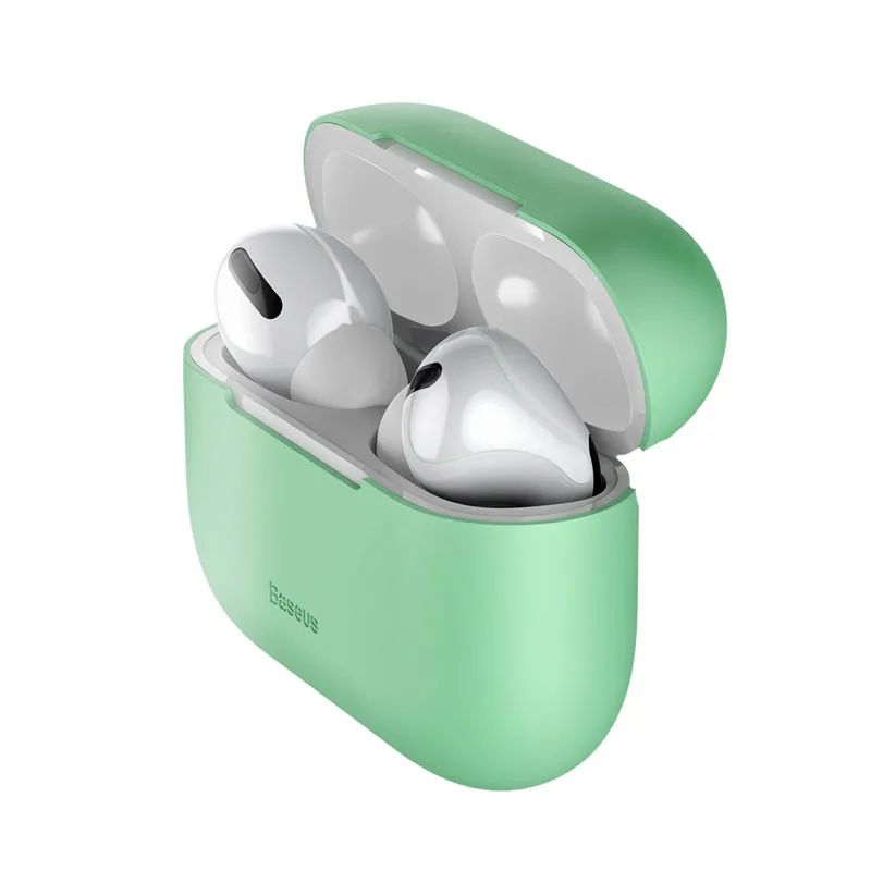 Зеленый Силиконовый чехол Baseus для Airpods Pro, беспроводной Bluetooth чехол для наушников для Apple Airpods pro, чехол, наушники для Air Pod Pro - Цвет: Зеленый