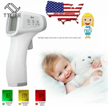 

TTLIFE LCD Infrared Thermometer Digital IR Non-contact Forehead Temperature Meter CN520 with LCD Backlight Baby Temperature