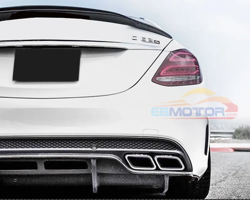 Задний диффузор из настоящего углеродного волокна для Benz W205 C-Class C63/S AMG Sedan 2015UP M128