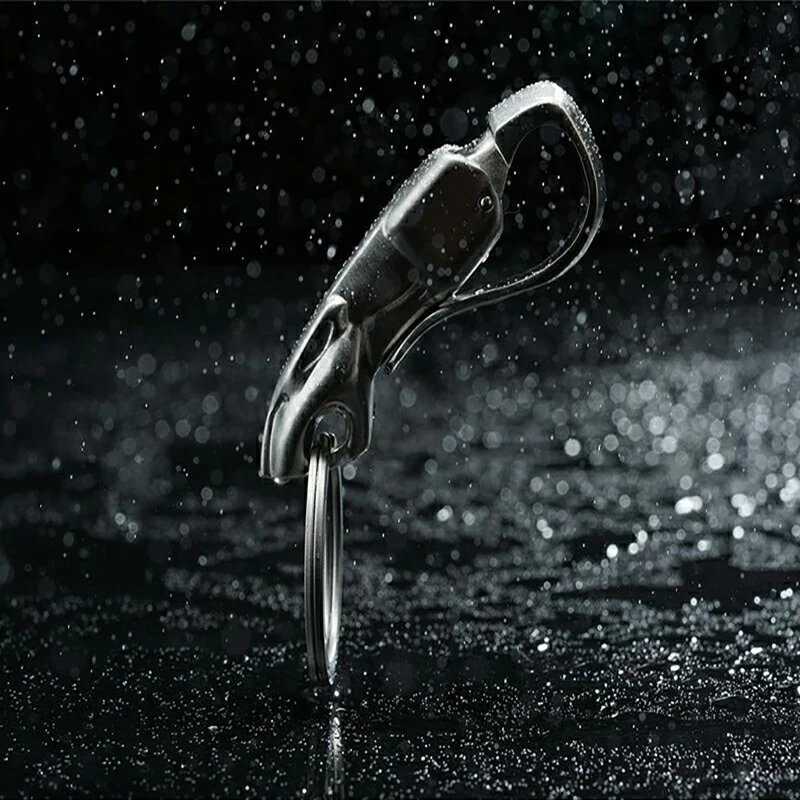 304 Stainless Steel Car Key Chain Waist Hanging Creative Leopard Shape Men Belt KeyChain Buckle Key Ring Holder Fathers Day Gift