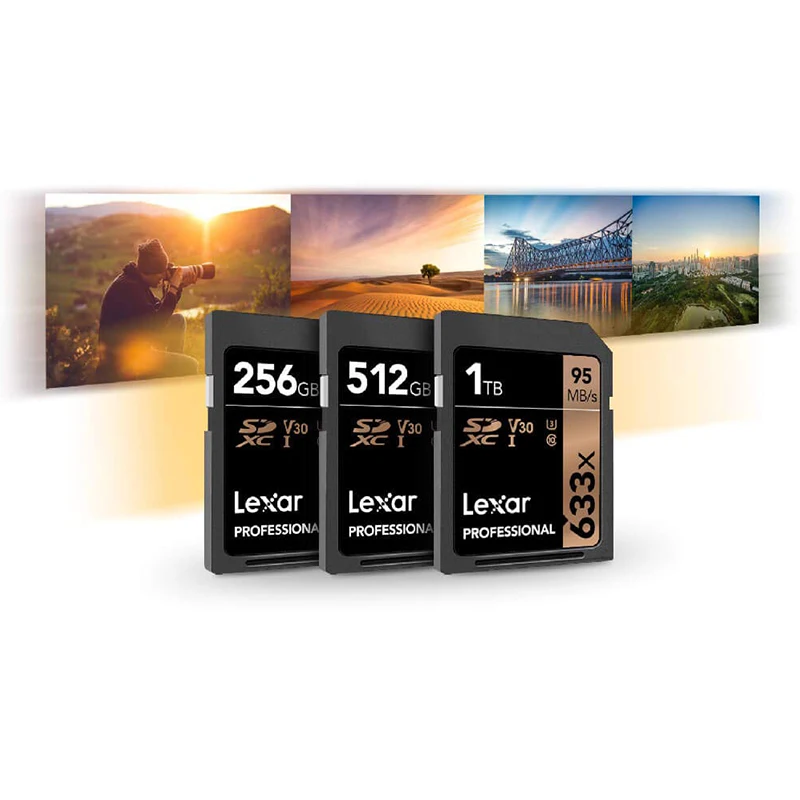 Lexar SD карта, карта памяти Micro SD 16 Гб оперативной памяти, 32 Гб встроенной памяти, 64 ГБ 128 ГБ 256 512 1 ТБ UHS-I флеш-карта 95 м/с Class10 633x для Камера