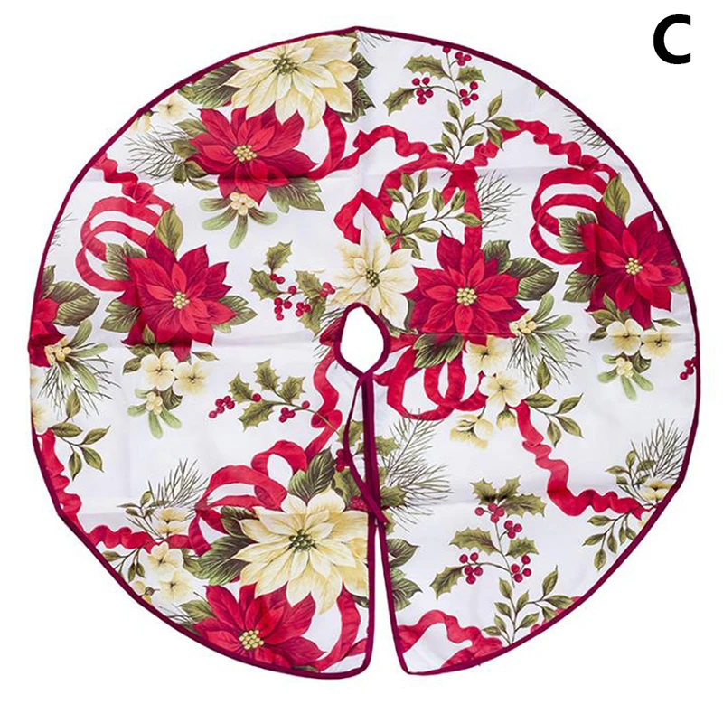 60cm Printed Christmas Tree Skirt Christmas Home Decor Christmas Tree Decor