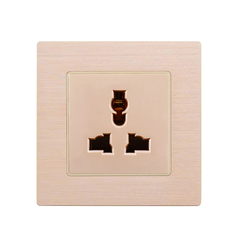 Atlectric USB настенная розетка Универсальная Многофункциональная розетка алюминиевая панельная штепсельная розетка Enchufe сравнению для мобильного выхода - Тип: Universal Socket
