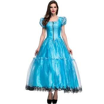 

Alice in wonderland Princess Costume Adult Halloween Carnival Party Fairy Tale Alice Princess Cosplay Fancy Dress Palace