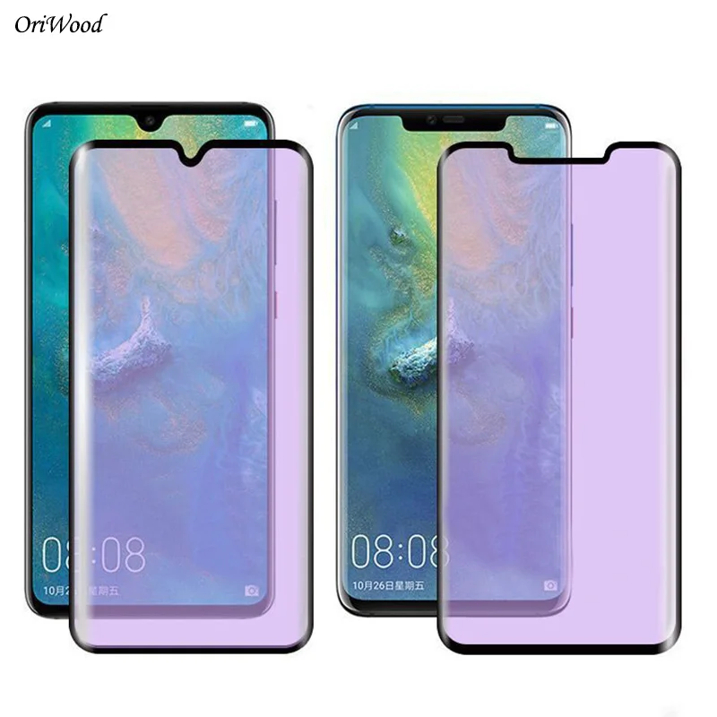 

3D Glass For Huawei P30 Pro Mate 20 Pro Mate RS Anti Blue Tempered Glass Screen Protector For OPPO Find X Xiaomi Mi Note 2 Glass