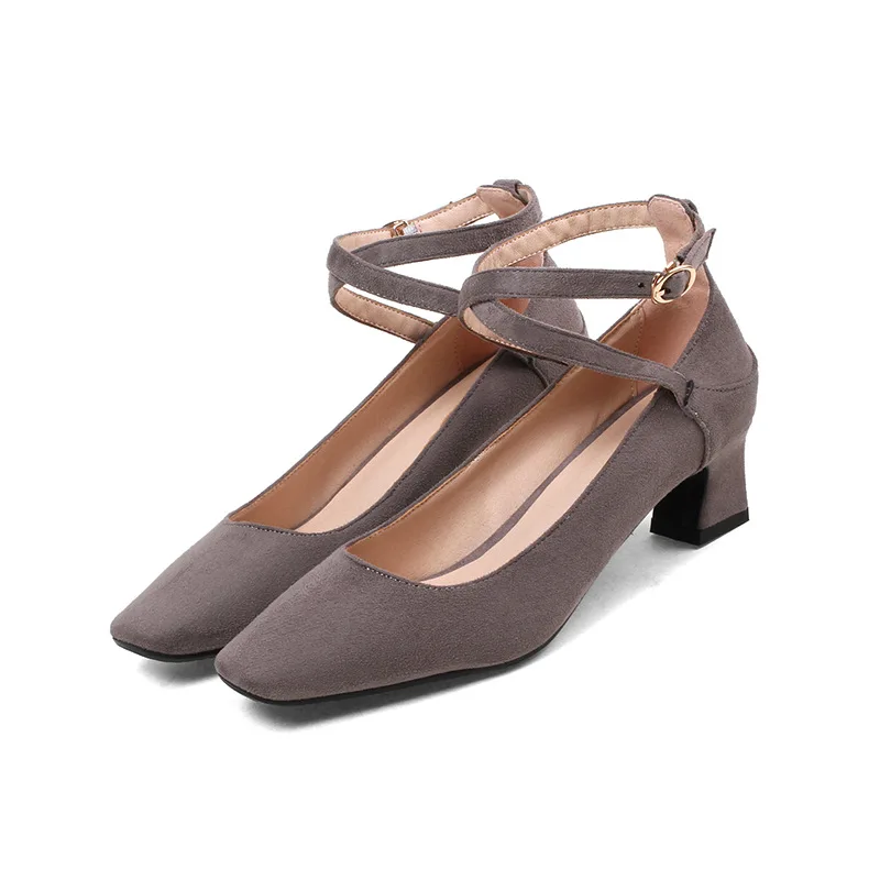 Женские вечерние туфли-лодочки на высоком каблуке в стиле ретро zapatos mujer на среднем каблуке с квадратным носком дизайнерская стильная обувь с пряжкой размера плюс 43, 42, 3 красного, розового цвета