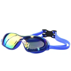 Adult Large Rimmed Swim Glasses Hd Antifog Electroplated Silicone Goggles High Quality Fashion Goggles Manufacturer Wholesale