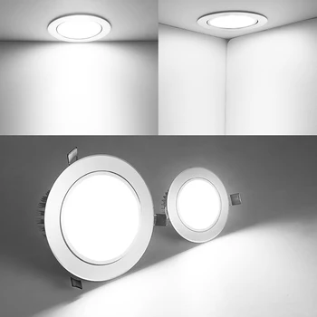 

3W Modern LED Round Recessed Ceiling Light Downlight Embedded Spot Lights t LED Fixtures Ceiling Lamps for Living Room Lighting