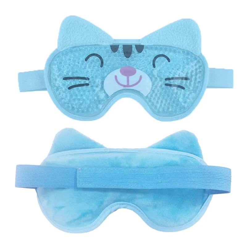 1PCS CAT Новая гелевая маска для глаз бусины многоразового использования для горячей холодной терапии Успокаивающая Расслабляющая красота гель маска для глаз Спящая ледяная маска для сна - Цвет: 1PCS CAT