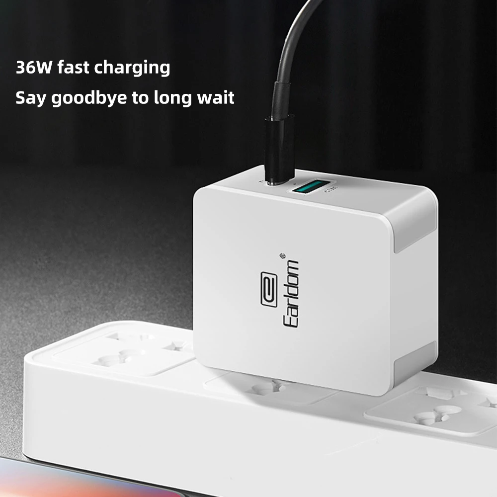 FDBRO 36 Вт type-C USB настенное зарядное устройство PD быстрое зарядное устройство и QC 3,0 USB порт для MacBook Pro, ноутбуки с USB C зарядка смартфонов
