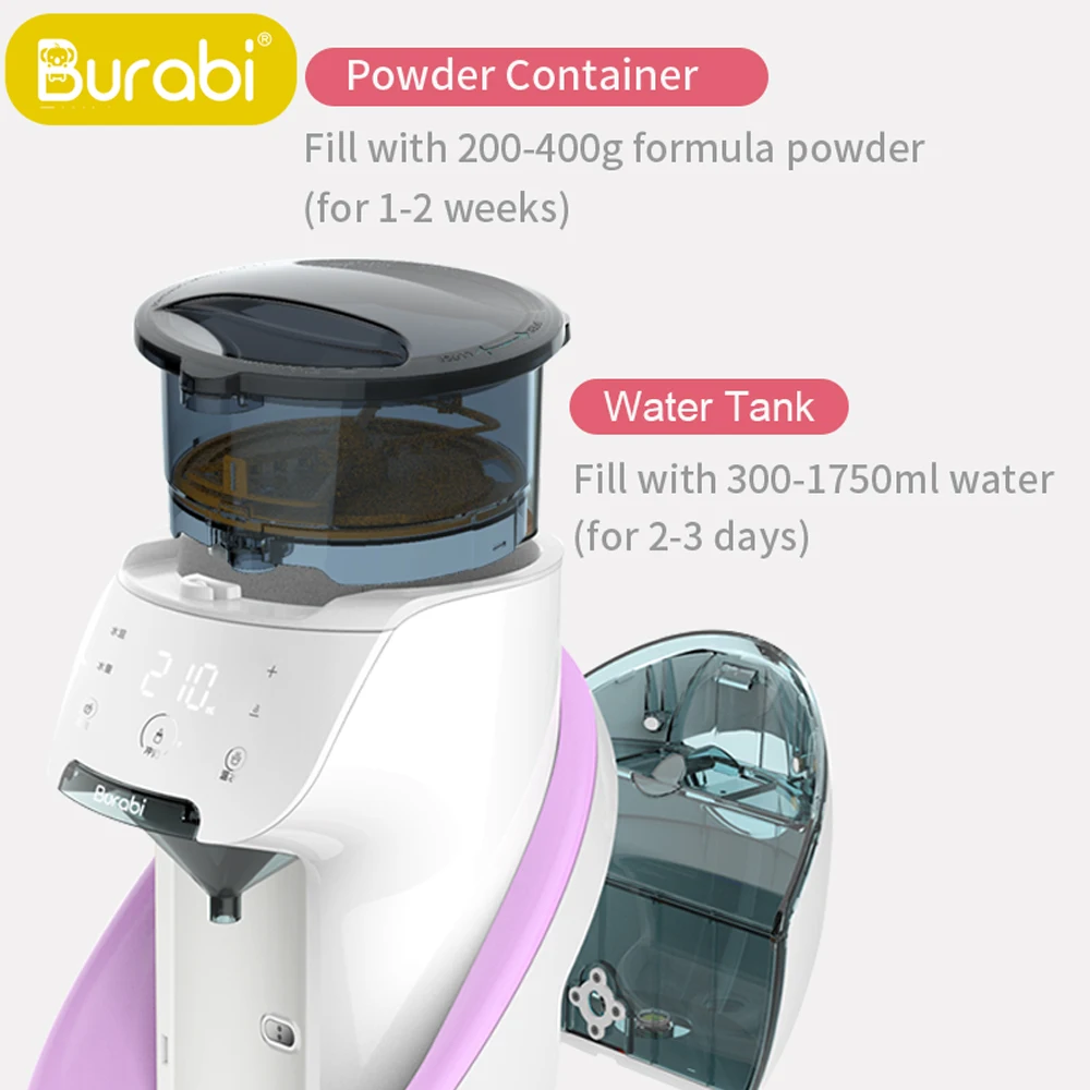 Burabi Formula Milk Maker Plus Smart Ba Formula Dispenser Machine App Wifi Easily Make Bottle With Automatic Powder Blending Formula Dispensers Mixers Aliexpress